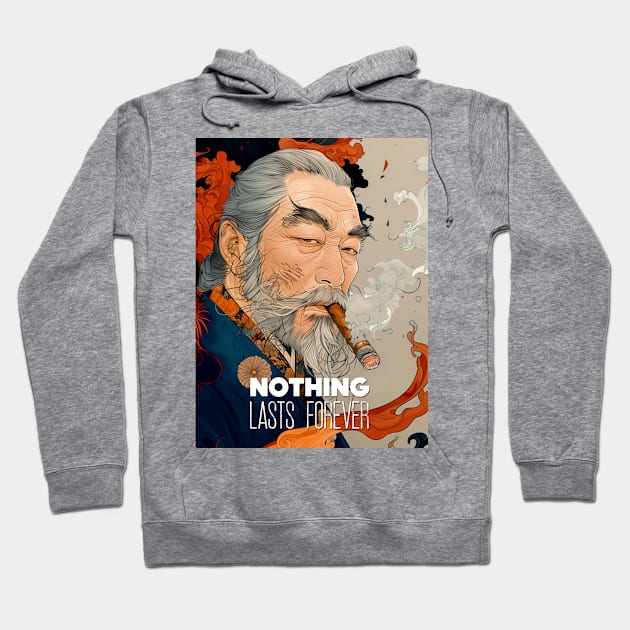 Puff Sumo: Nothing Lasts Forever, "世間は移り変わり" (Seken wa Utsurikawari) Hoodie by Puff Sumo